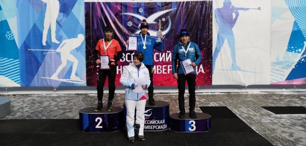 Тюменские биатлонисты заняли весь пьедестал на Всероссийской зимней универсиаде