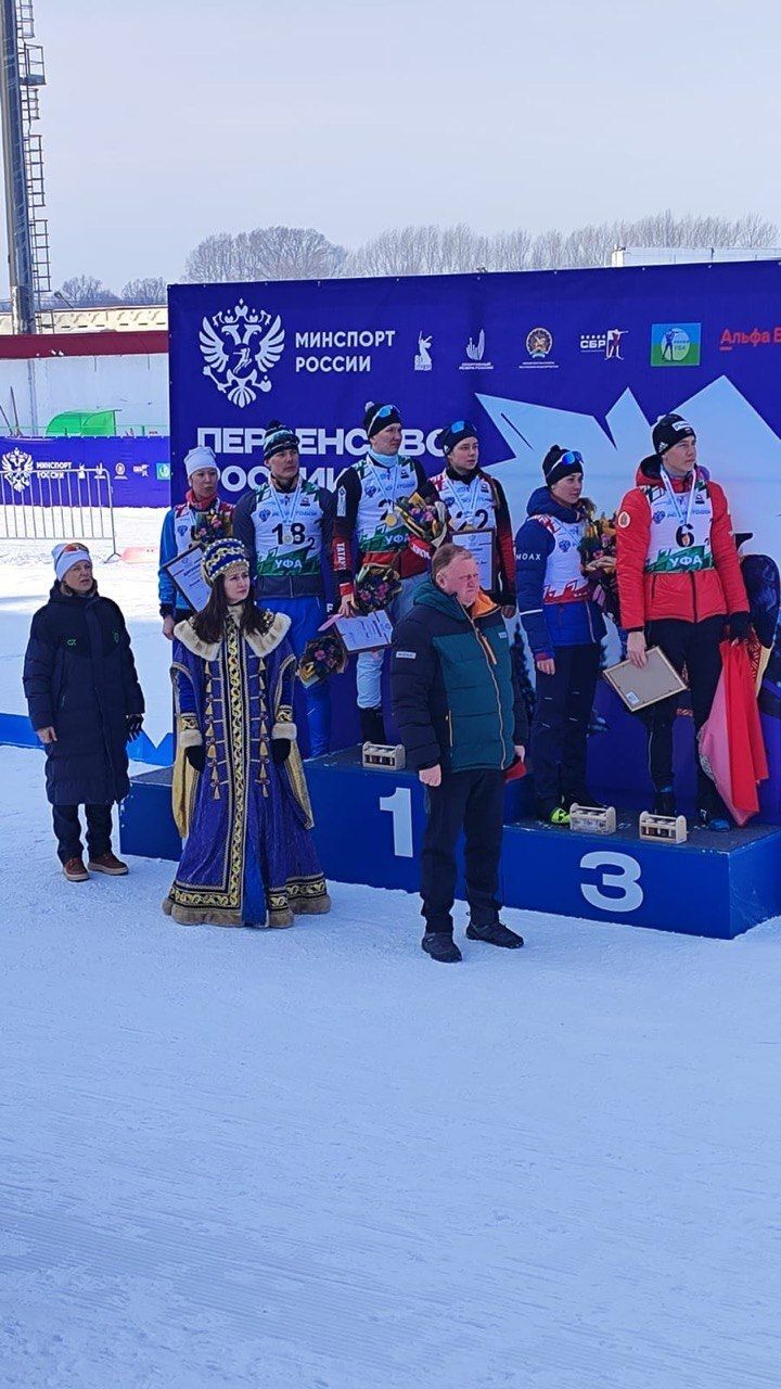 Серебро в биатлонной эстафете в Уфе