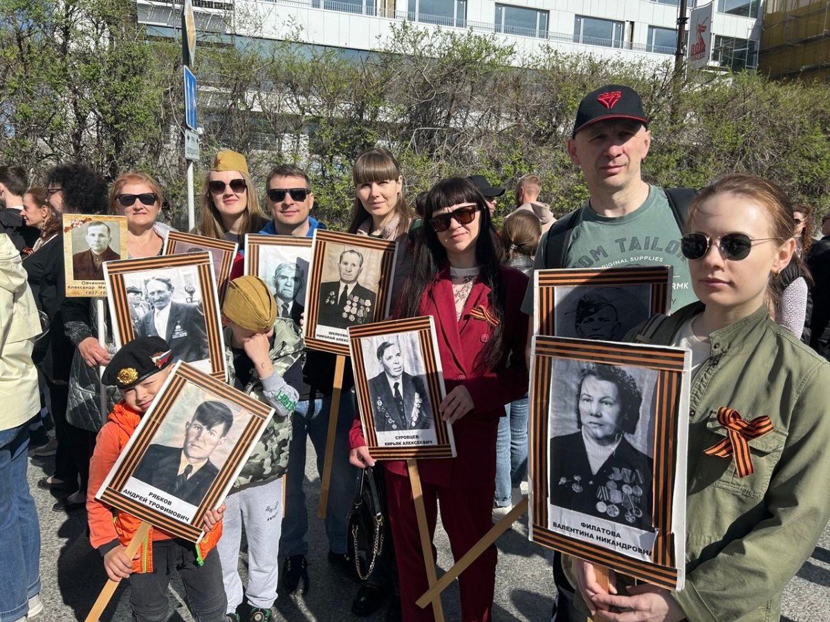 9 мая в год 80-летия Победы в Великой Отечественной войне шествие Бессмертного полка 